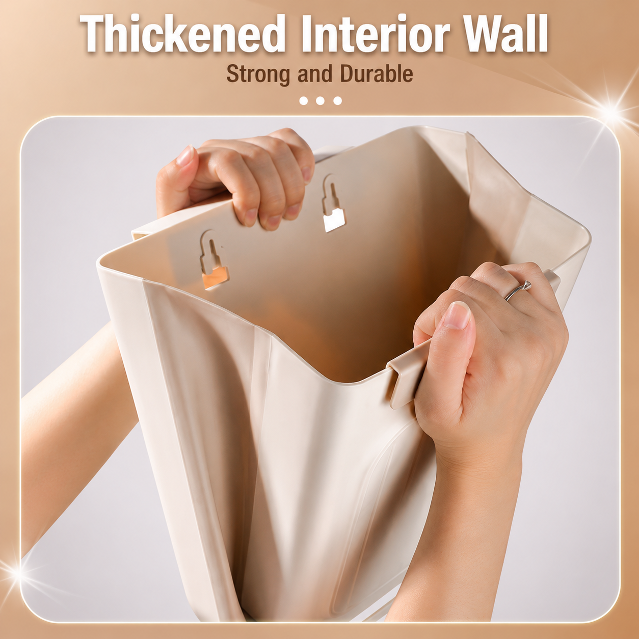 Wall-mounted trash can for home cabinets