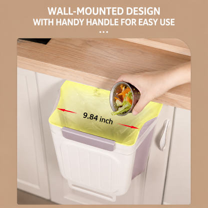 Wall-mounted trash can for home cabinets