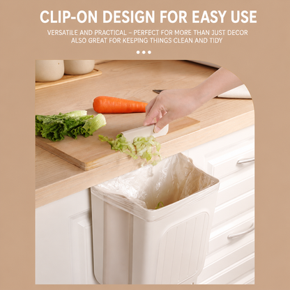 Wall-mounted trash can for home cabinets