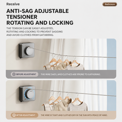 Invisible Wall-Mounted Retractable Clothesline
