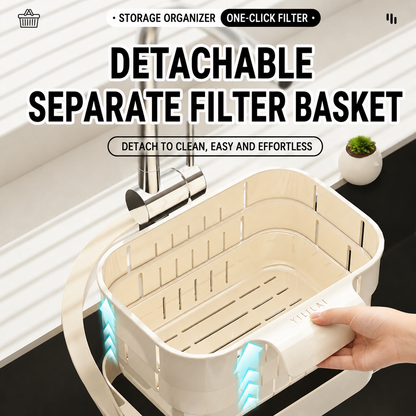 Simple Hanging Telescopic Drain Basket for Home and Kitchen