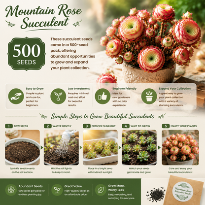 500 Seed-Mixed Colors Mountain Roses Seeds|Potted Flowers, Rar