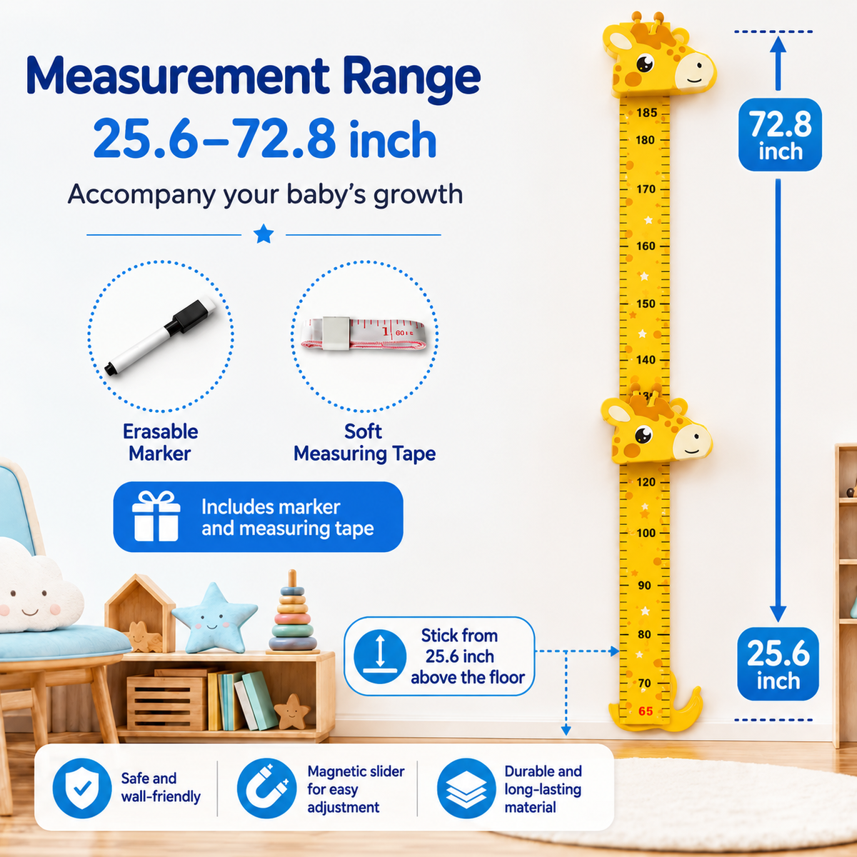 Children's 3D Magnetic Height Chart