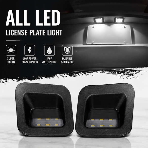 2PCS Full-LED license plate light