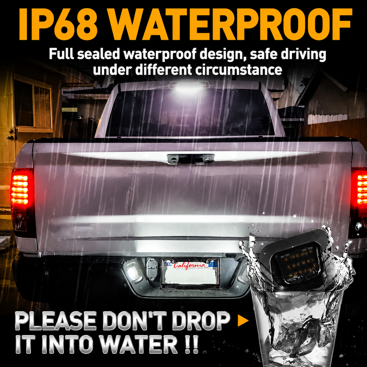 2PCS Full-LED license plate light