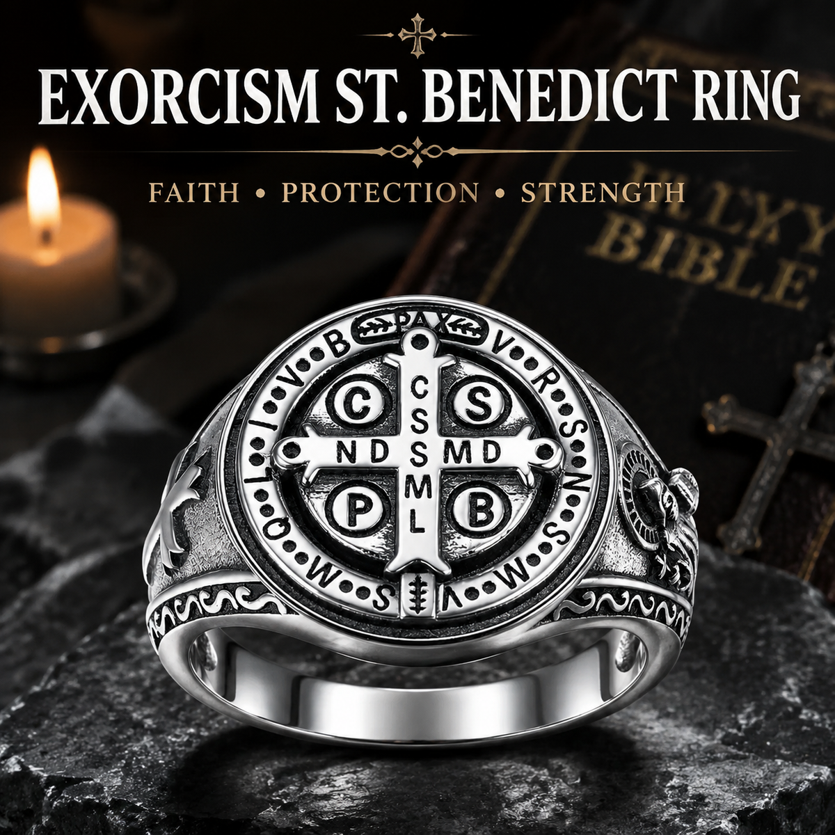 Saint Benedict Protection Ring – A Meaningful Symbol of Faith & Strength