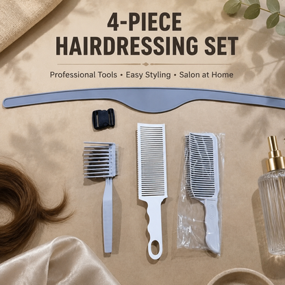 4-Piece Self Haircut Trimming Set with Adjustable Silicone Guide Band