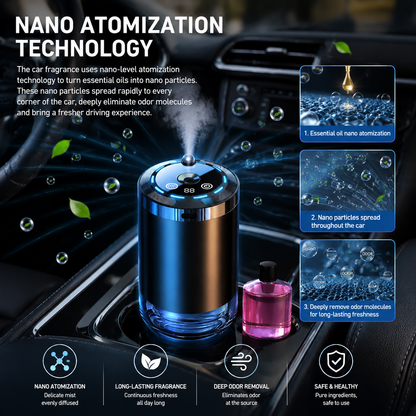 Smart Car Air Freshener Diffuser with Starry Sky Projection and Perfume