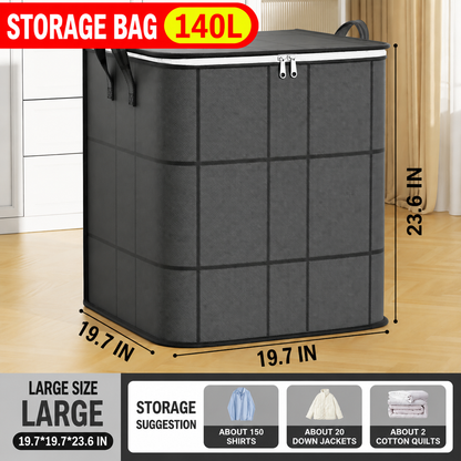 Large Clothes Storage Bag Zippered Moving Container