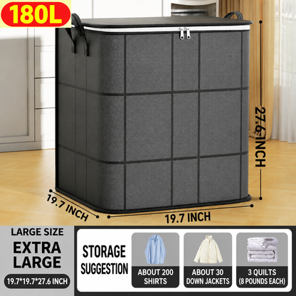 Large Clothes Storage Bag Zippered Moving Container
