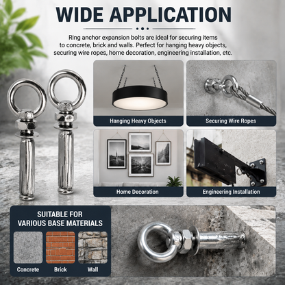 2 Pcs Eye-Bolt Expansion Anchors
