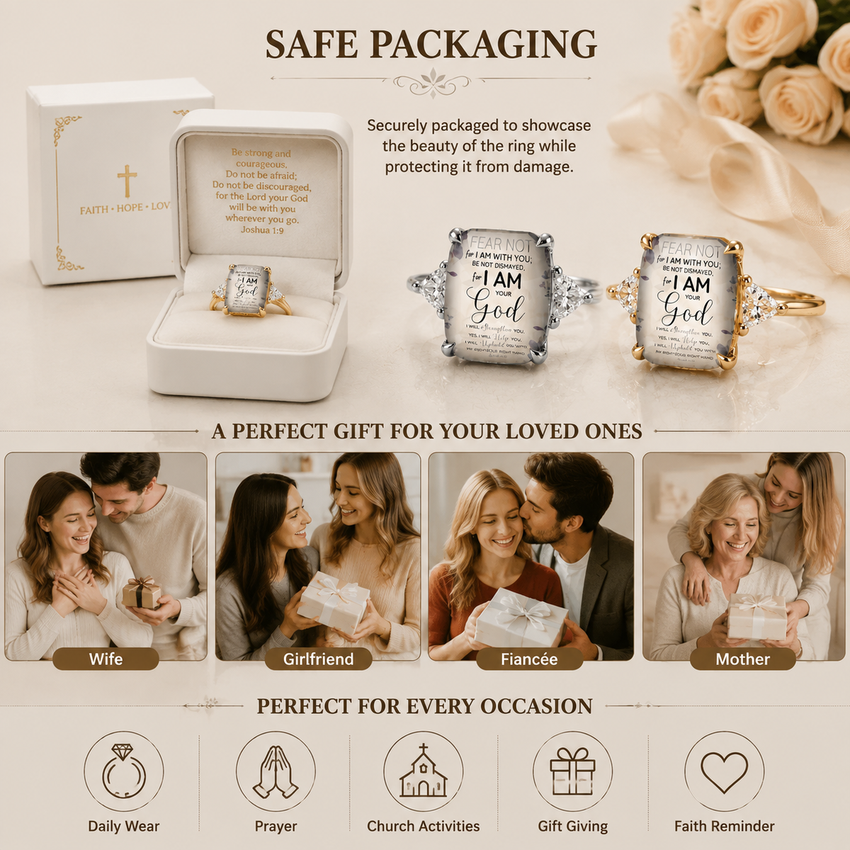 Women's Faith Scripture Ring
