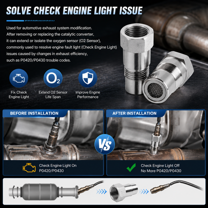 2PCS Car Universal Oxygen Sensor Extender