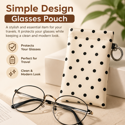 Portable scratch-resistant glasses pouch