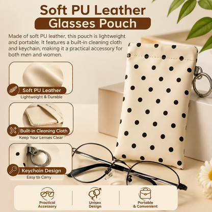 Portable scratch-resistant glasses pouch