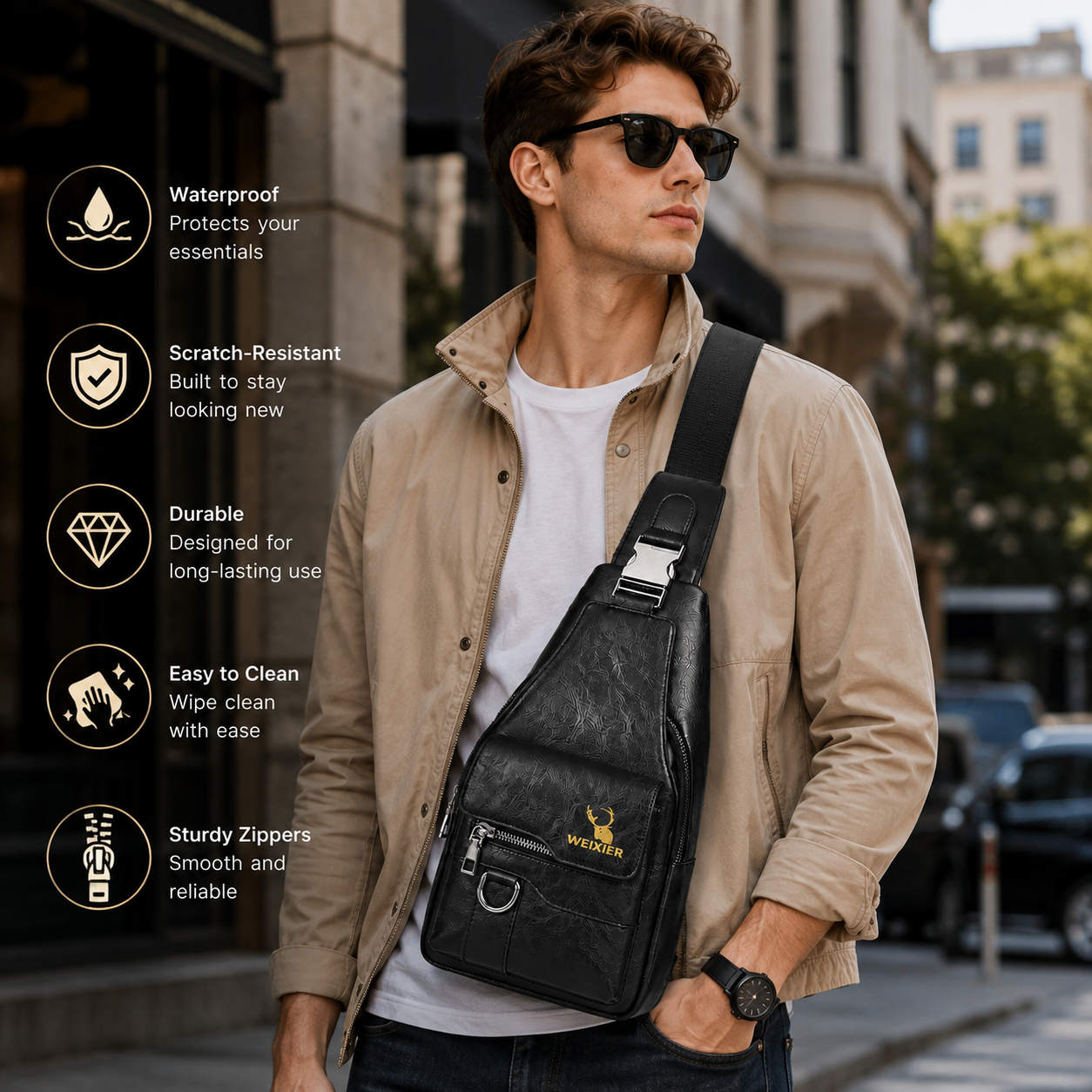 Men's Premium Sling Bag for Daily Commuting and Casual Style