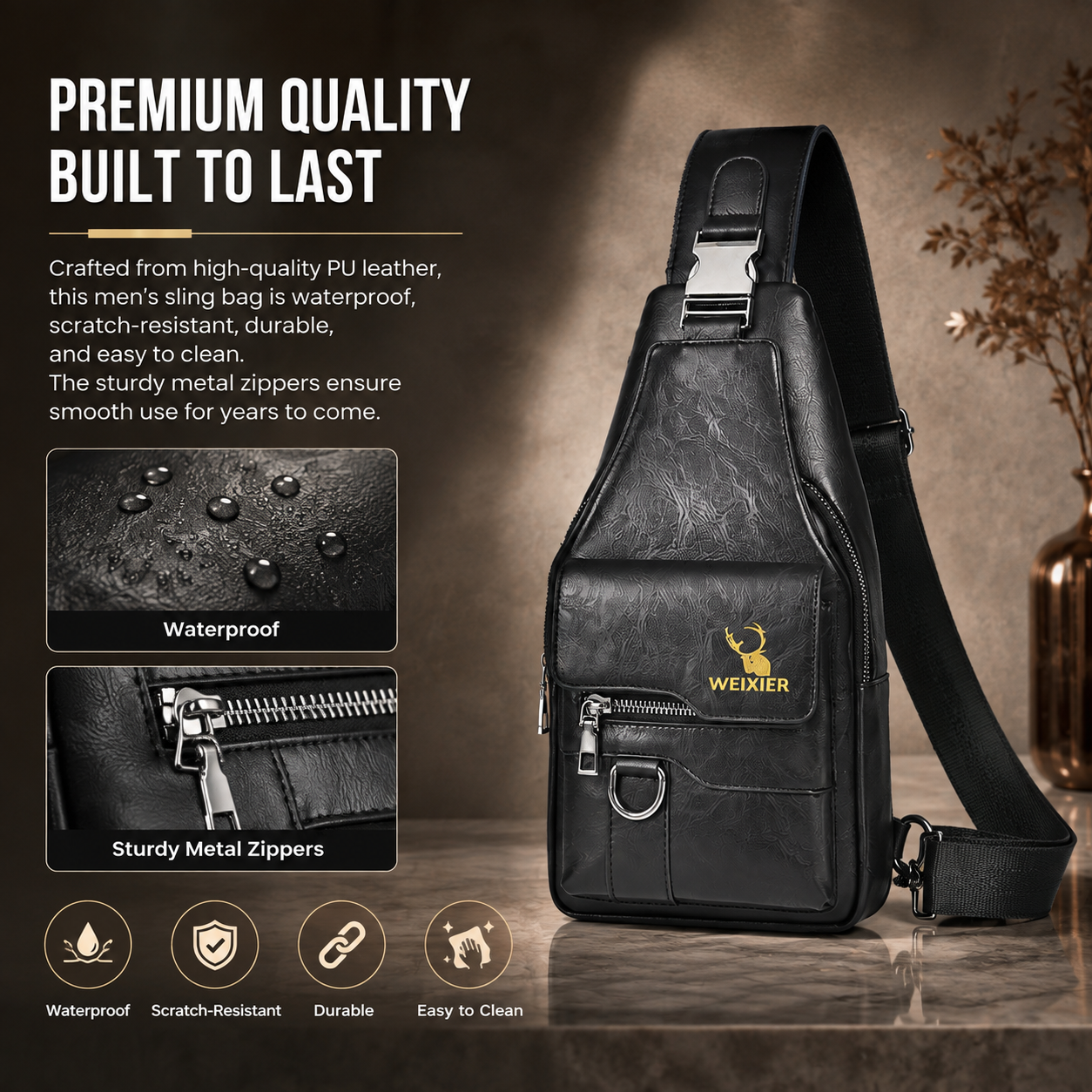 Men's Premium Sling Bag for Daily Commuting and Casual Style