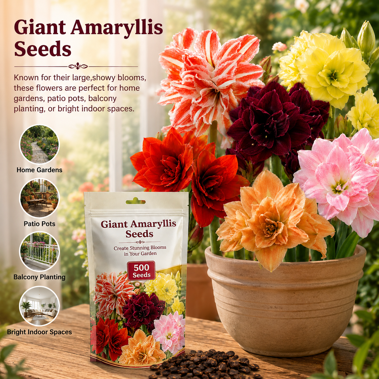 Hippeastrum Seeds - Giant AmaryllisBlooms
