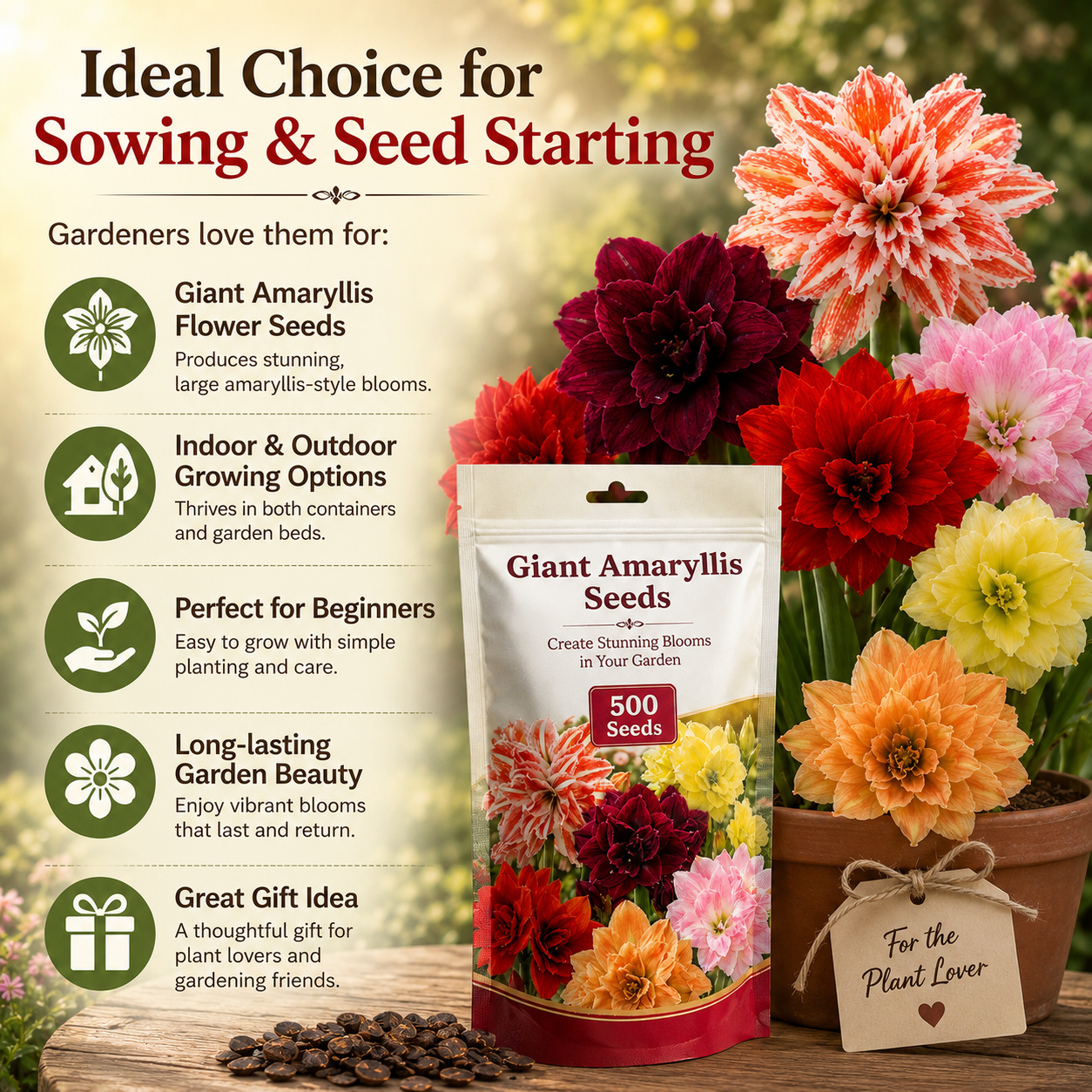 Hippeastrum Seeds - Giant AmaryllisBlooms