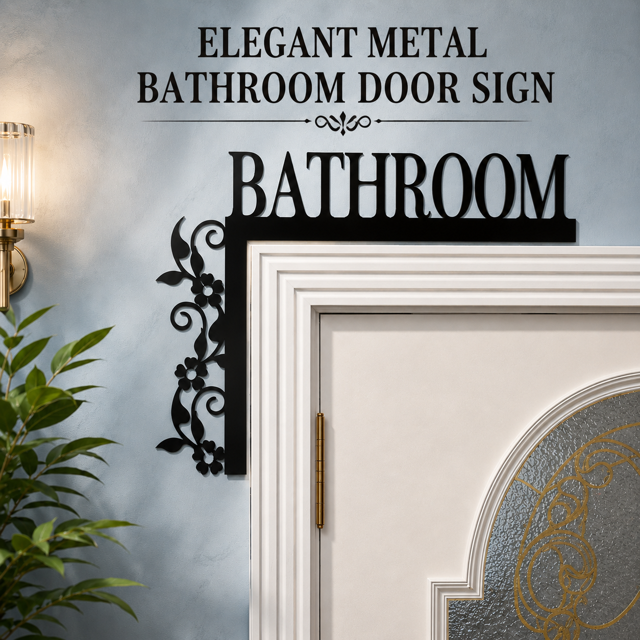 Metal Bathroom Sign Wall Mount For Crafts Wall Door Craft