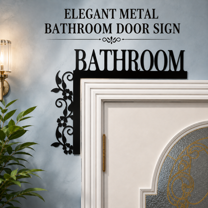 Metal Bathroom Sign Wall Mount For Crafts Wall Door Craft