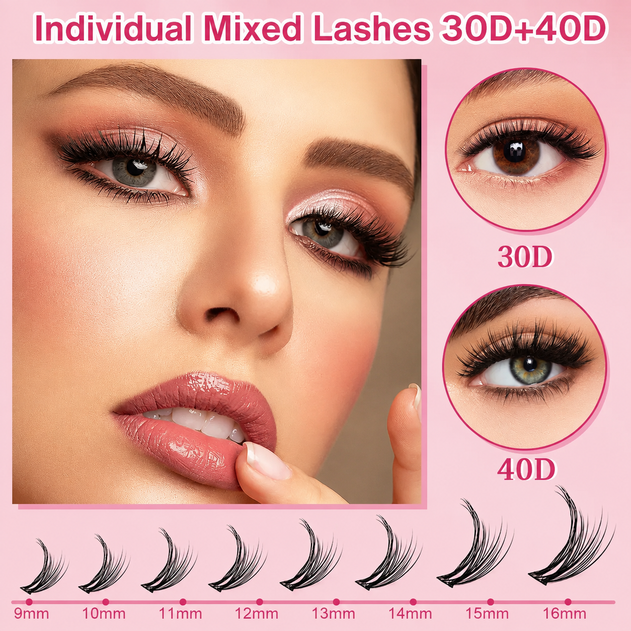 Natural Lash Clusters Kit,Wispy Individual Lashes for Daily Wear