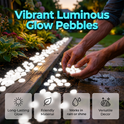 400pcs white glow-in-the-dark stones