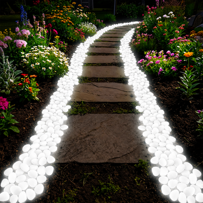 400pcs white glow-in-the-dark stones