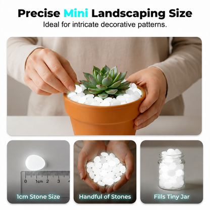 400pcs white glow-in-the-dark stones