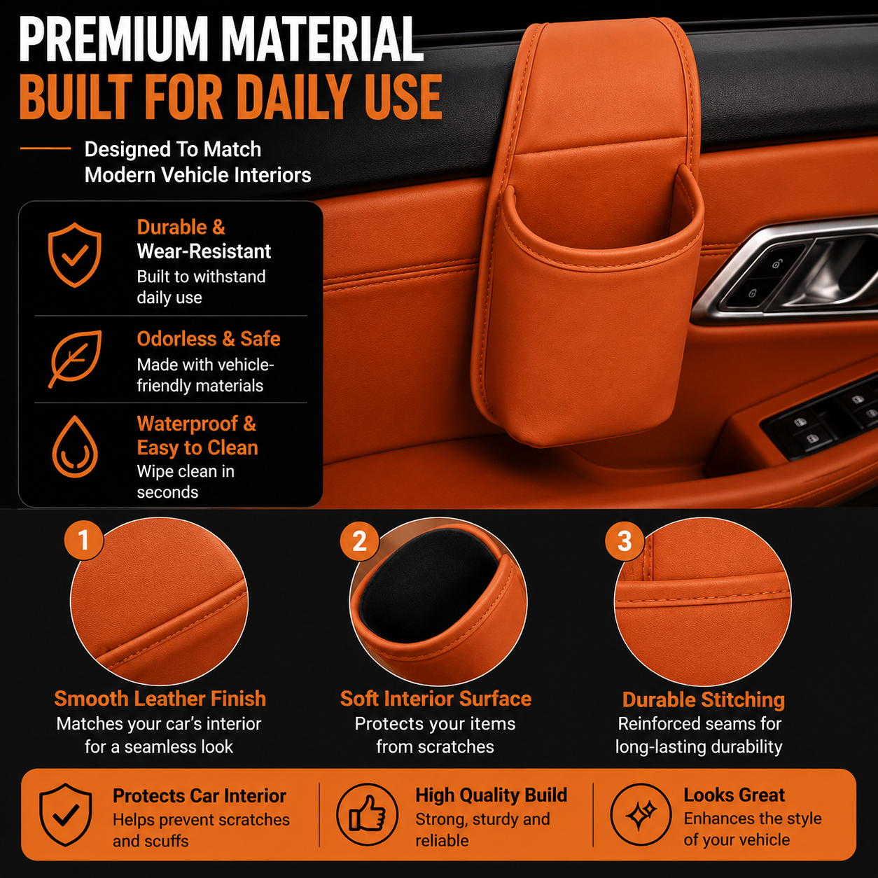2PCS Multi-functional Car Storage Pocket Cup Holder