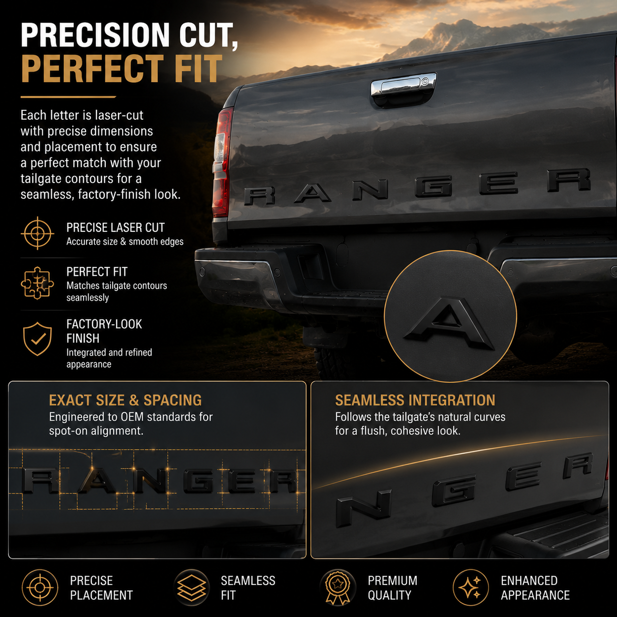 Ford Ranger Tailgate Lettering Kit