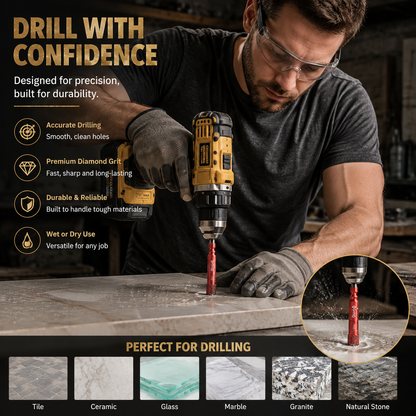6-Piece Dry Diamond Drill Bit Set