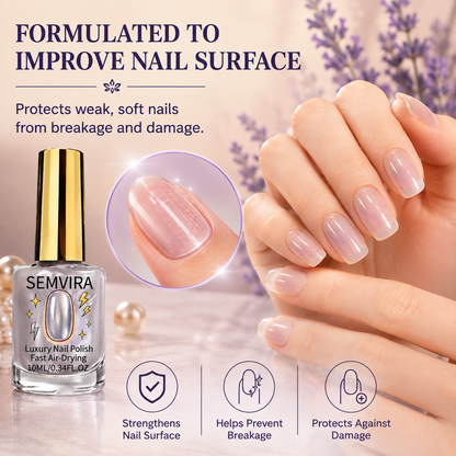 2PCS Sheer lavender glass-finish nail polish