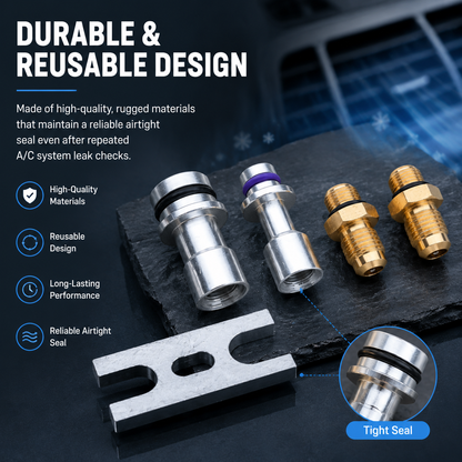 Automotive A/C Leak Test Plug Set