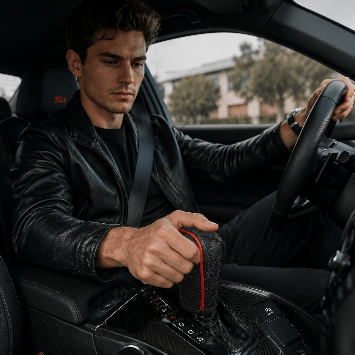 2PCS Car gear shift cover