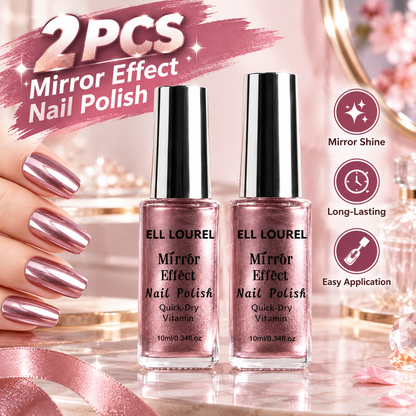 2PCS Rose gold mirror-effect nail polish