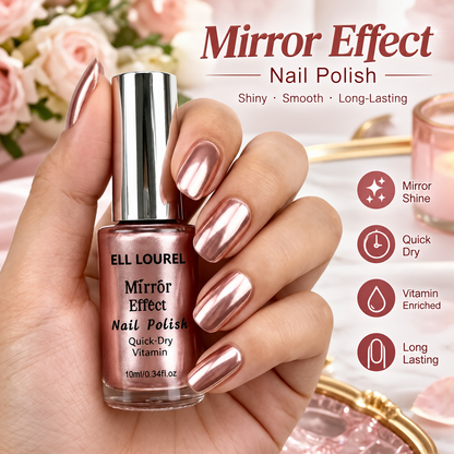2PCS Rose gold mirror-effect nail polish