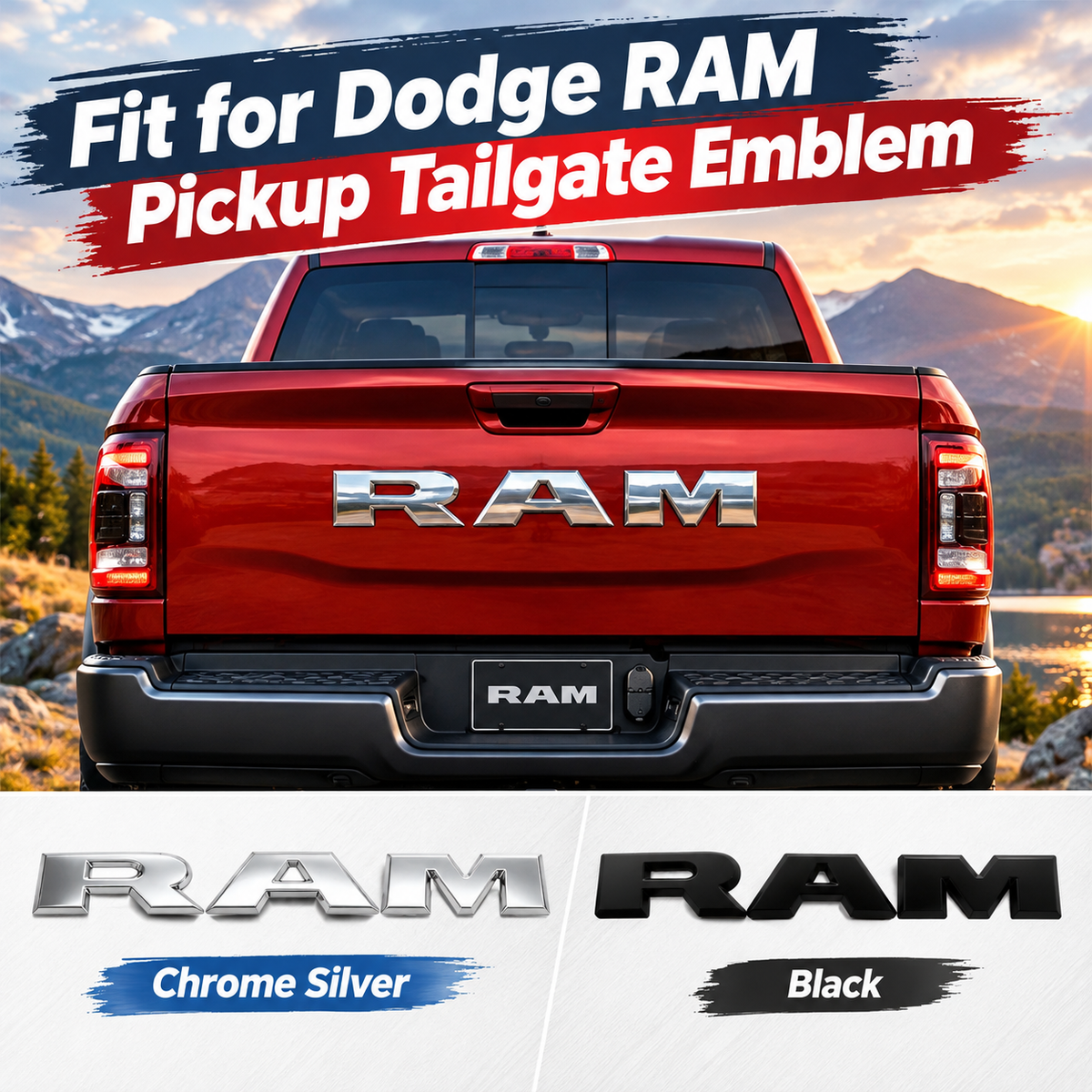 Suitable for Dodge RAM tailgate 3D emblem