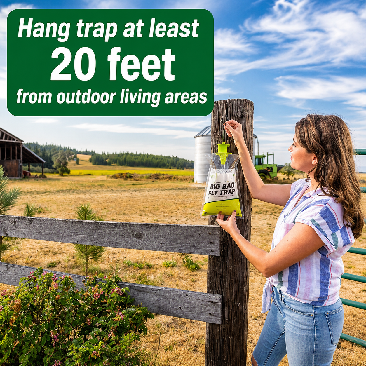 4PCS Outdoor Disposable Fly Trap – Hanging Fly Catcher with Attractant Bait