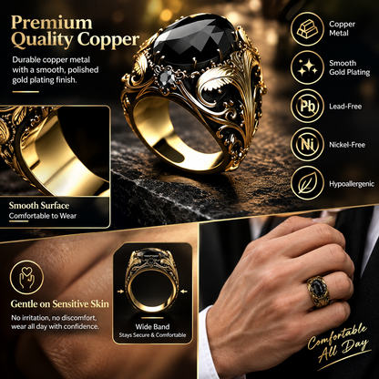Vintage Men's Marquise Cut Ring