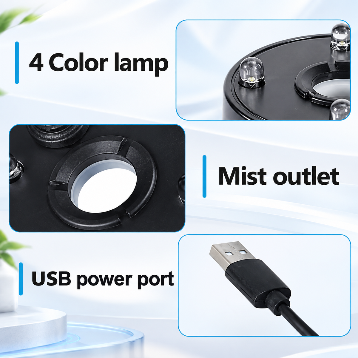 Color-changing LED atomizer