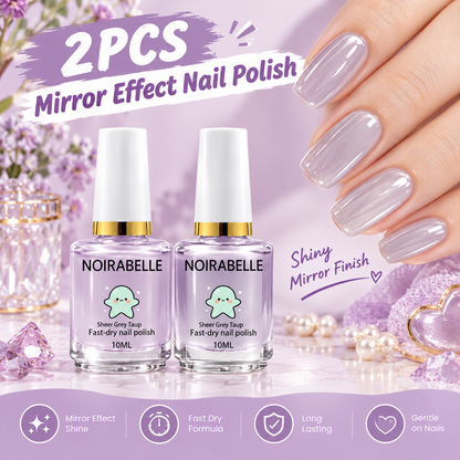 2PCS Lilac-Pink Mirror-Effect Nail Polish