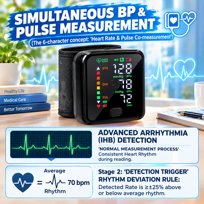 Rechargeable Wrist Blood Pressure Monitor Wristwatch