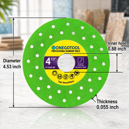 3PCS 4-1/2 Inch Diamond Saw Blade for Tile Cutting