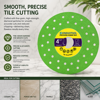3PCS 4-1/2 Inch Diamond Saw Blade for Tile Cutting