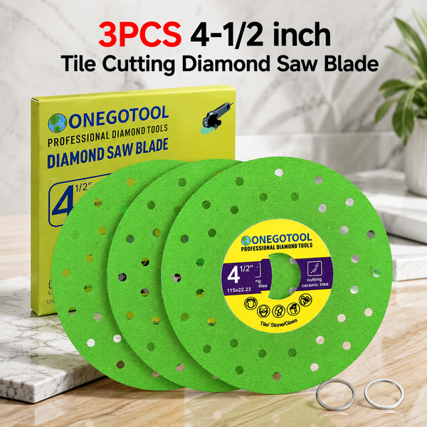 3PCS 4-1/2 Inch Diamond Saw Blade for Tile Cutting