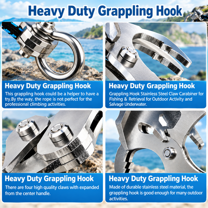 Heavy-Duty Multifunctional Outdoor Mountaineering Grappling Hook