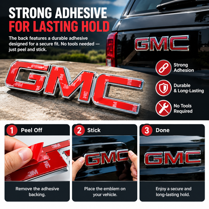 Premium GMC Grille & Tailgate Emblem Replacement Badge Fits 19-26 Sierra