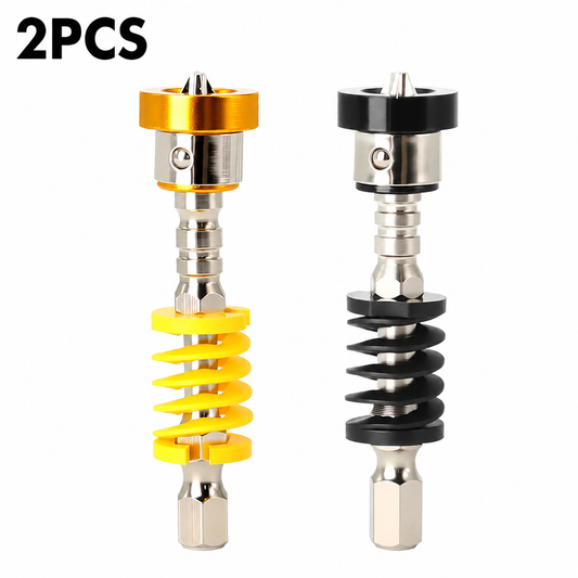Pack Of 2 Magnetic Spring Loaded Screwdriver Bit Quickly Release Spring Mechanism For Electric Drills Power Tool