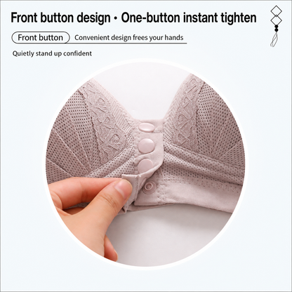Front-Clasp, Breathable, Skin-Friendly Cotton Bra